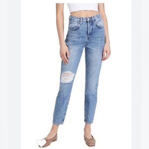 Triarchy Distressed High Rise Slim Jeans made from Organic Cotton